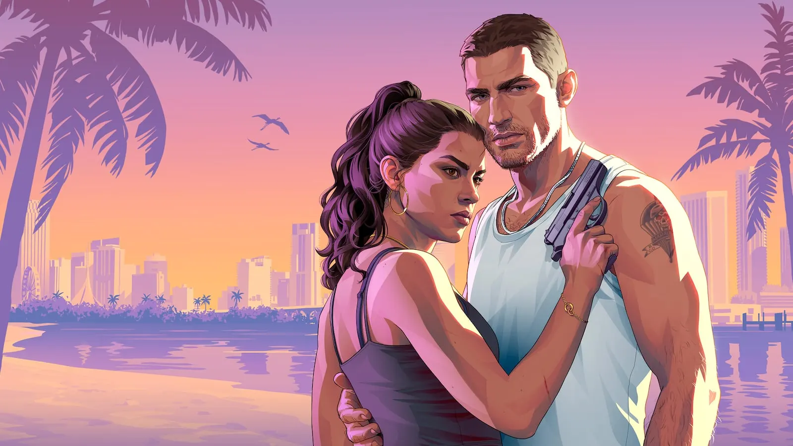 Jason and Lucia beach key art