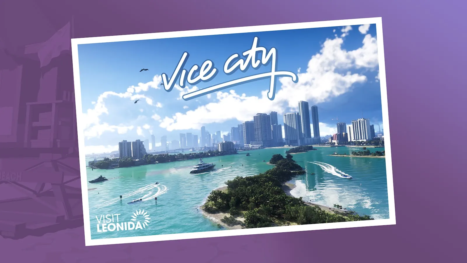 Vice City official postcard artwork